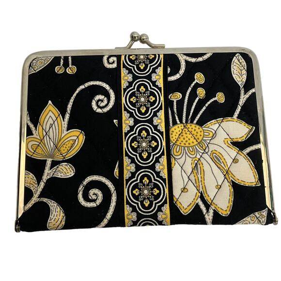 Vera Bradley Hug N Kisses Black and Yellow Photo Book Wallet - Picture 3 of 8